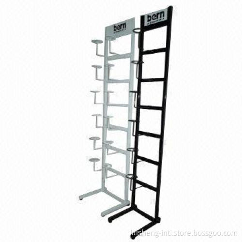 Cap display rack with black powder coating